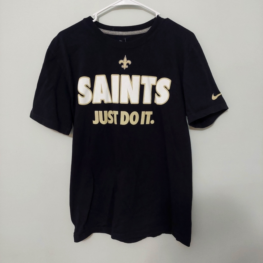 Nike NFL Saints Just do it. t-shirt size Medium black short sleeve crew neck